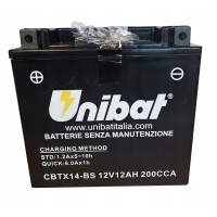 аккумулятор unibat cbtx14 - bs 12v 12ah yzf - 1r zzr