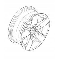 новая оригинал колесо алюминиевая bmw e60 e61 7x16 дюймовый et20 oe 36116777345