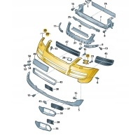 Бампер передняя touareg 7l6807217af oe volkswagen