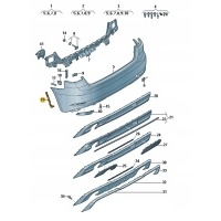 каретка адаптер бампера спорт задняя audi a3 s3 правая