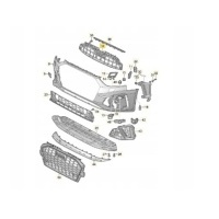 Усиление решетка радиатора передняя audi a4 b9 8w0807233c