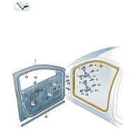 Уплотнитель дверь внутренняя левая skoda октавия iii 5e0867365j