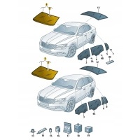 стекло стекло skoda superb оригинал 3v0845011ae