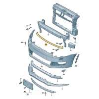 * усиление балки бампера передняя volkswagen поло оригинал