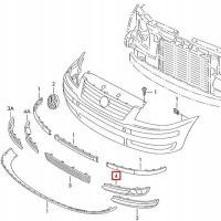 Oe vag решетка радиатора решётка бампера volkswagen sharan i 2001 - 2010