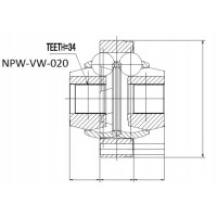 PRZEGUB WEWNĘTRZNY VW SHARAN , FORD GALAXY , SEAT ALHAMBRA 00 - ATM L P