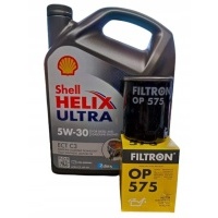 масляный shell helix ultra ect 5w30 4l фильтр op575