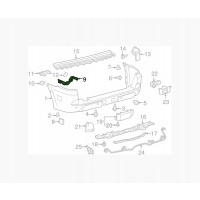 Крепление бампера lexus lx570 15 - 5215660120 le