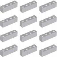 Lego klocek cegła 1x4 яркий серый 4211394 3010 - 12szt