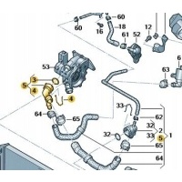 Aso патрубок , разъем термостата oe 5q0122291da