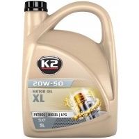 K2 texar 20w50 xl мотор oil api sl / cf 5l