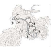 Gmole расширительного верхние honda crf 1100l africa твин 20 черные - kappa