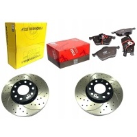 Тормозные диски 288mm nawiercane разрезные колодки trw передняя volkswagen passat b5 audi a4 a6