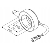 Катушка elektromagnesu компрессора 12v sanden sd6v12 opel nrf