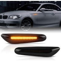 Kierunkowskazy LED BMW serii 1 , 3 , 5 boczne czarne 2 szt bursztynowe światło