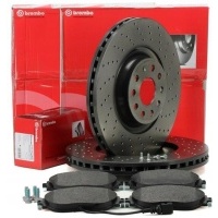 Brembo xtra тормозные диски колодки передняя audi s3 volkswagen гольф r
