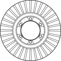 диск тормозной передняя л / п hyundai galloper ii 2.5d / 3.0 08.98 - 12.03