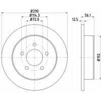 HELLA TARCZA HAMULCOWA 8DD 355 107 - 901