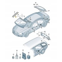 Накладка стекло audi п . a6 05 - 11 le