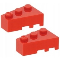 12434a LEGO 6565 6256588 skos 3x2 - czerwony 2szt