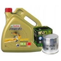 Комплект масляный castrol 10w40 4l фильтр hf163 bmw k1200 lt k1200 gs