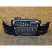 AUDI A4 B7 ZDERZAK PRZÓD PRZEDNI KOMPLETNY ATRAPA GRILL HALOGENY LY9B