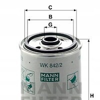mann - filter вк 842 / 2 фильтр топлива