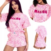 Piżama polska Kuba Malibu ~ bawełna ~ oversize ~ panterka ~ M/L