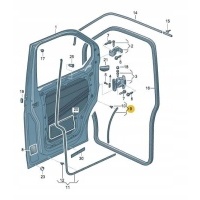 Защита дверь уплотнитель передняя при nadkolu volkswagen t5 7h0837566a правый