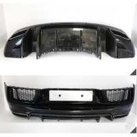 Audi r8 4s0 ii 15 - 19 carbon бампер спойлер диффузор выдохов задняя заднего