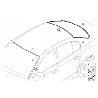 Bmw e60 уплотнитель стекло задняя tylnej 51317115412 oe