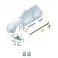 Новые оригинальные audi oe накладка порога gruntowany 4k0853856gru