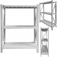 STALOWY REGAŁ MAGAZYNOWY MODUŁOWY GARAŻOWY WARSZTATOWY 1500x500x2000 150x50