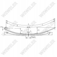 Листовая rvi weweler f023t228za75 , o.e . 7422477169