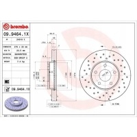 brembo 09.9464.1x диск тормозной 1szt