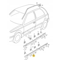 Накладка на дверь левый передняя гольф 3 1h4853515a volkswagen oe