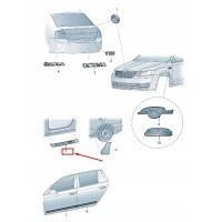 Skoda октавия 5e mk3 фронт left sill trim 5e0853491a9b9