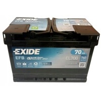 аккумулятор exide efb el700 70ah / 760a старт / стоп