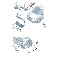 Seat арона кдж left windscreen trim strip 6f9854327a5ap