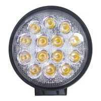 Фара рабочая диодов круглая , 14 - светодиодный x 3w , 42w , 12v / 24v , 4225lm , 6000