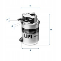 Фильтр топлива ufi oem quality prod.oe 164004bd0b nissan / renault x - trial /