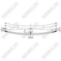 Листовая scania weweler f010t199za75 , o.e . 244642