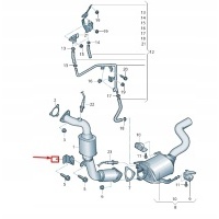 Volkswagen touareg 7p mk2 exhaust pipe with catalyst support 7p6253047