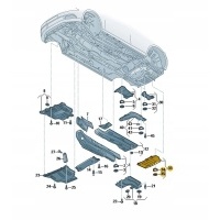 Крышка термическая глушителя конечного volkswagen гольф oe: 5q0825701e