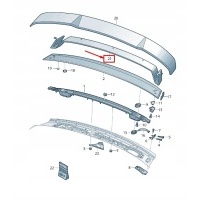 Audi tt fv rear спойлер bracket 8s0827487 дек. 8s0827487gru