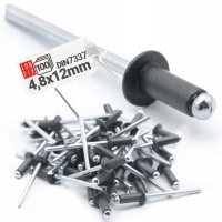 Заклепки zrywalne антрацит 4.8x12mm aluminiowo - stalowe din7337 ral7016 100szt