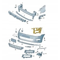 Volkswagen oe 5g0807724d каретка бампера