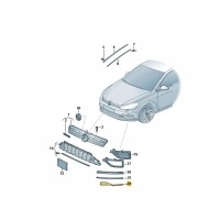 Volkswagen oe 5g0853665l9b9 решётка вентиляции , бампер