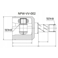 nty npw - vv - 002 комплект шарнира , вал карданный