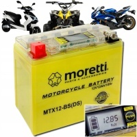 Аккумулятор гелевый мотоцикл жк moretti mtx12 - bs 12 ах ytx12 - bs